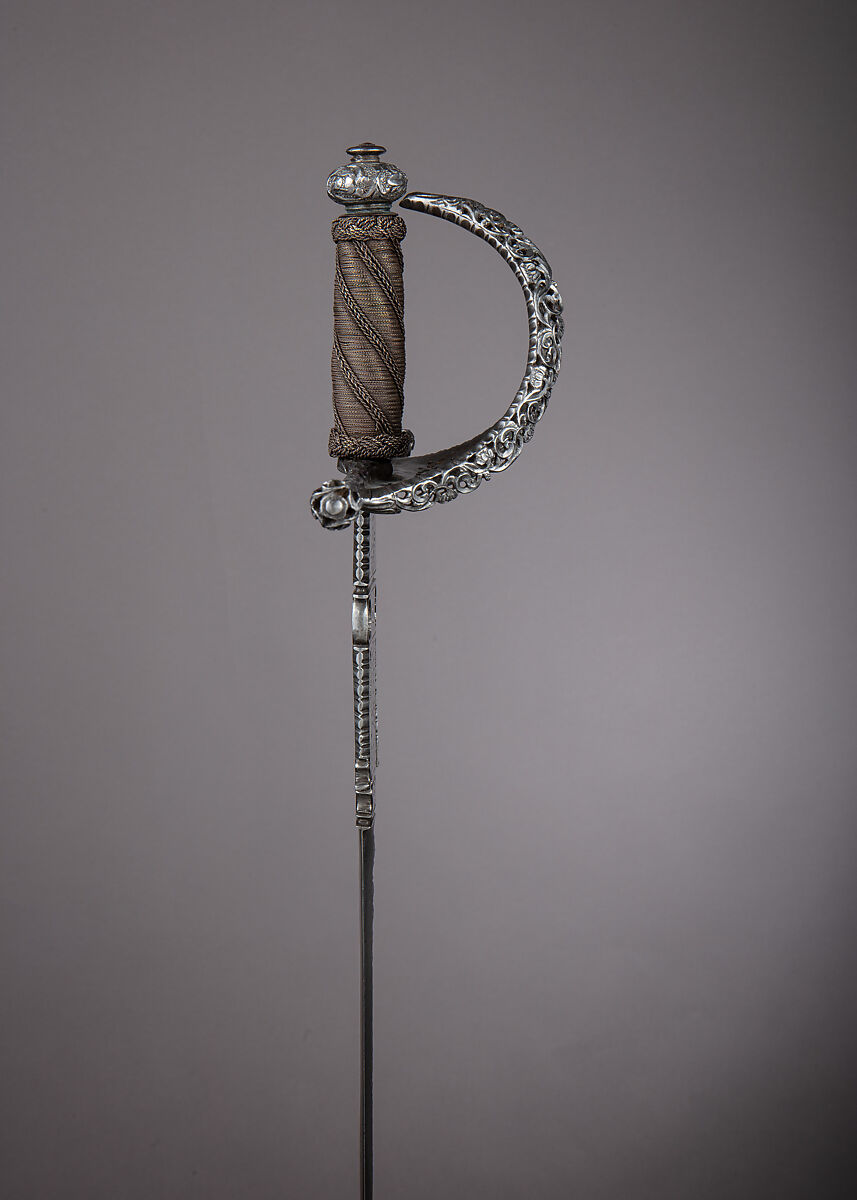 Cup-Hilted Rapier and Matching Parrying Dagger, Steel, iron, Italian, possibly Naples