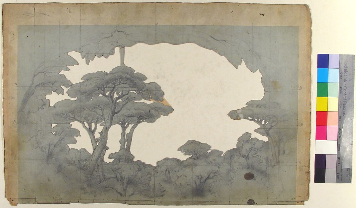 Design for a Stage Set at the Opéra, Paris, Eugène Cicéri (French, Paris 1813–1890 Fontainebleau), Graphite