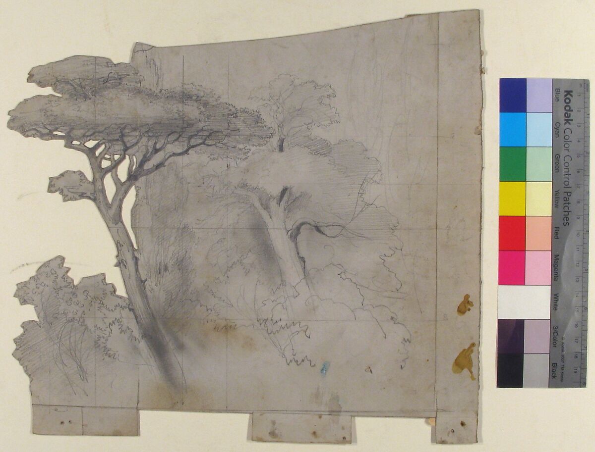 Design for a Stage Set at the Opéra, Paris, Eugène Cicéri (French, Paris 1813–1890 Fontainebleau), Graphite