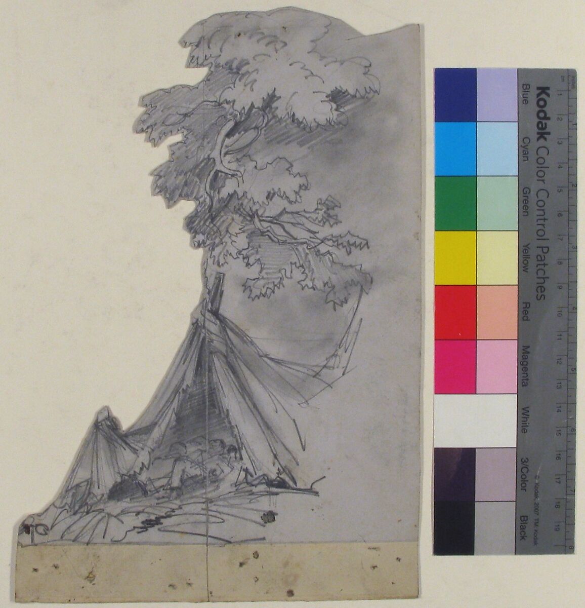 Design for a Stage Set at the Opéra, Paris, Eugène Cicéri (French, Paris 1813–1890 Fontainebleau), Graphite