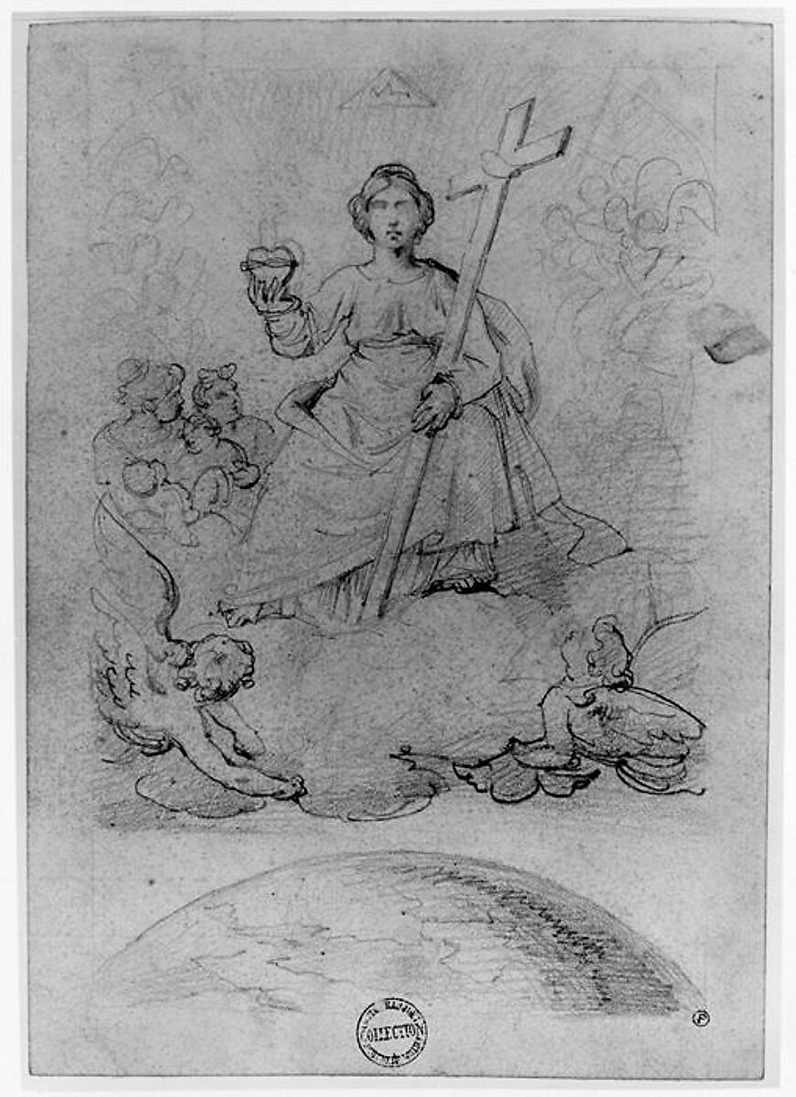 The Virgin of the Sacred Heart, Théodore Géricault (French, Rouen 1791–1824 Paris), Graphite