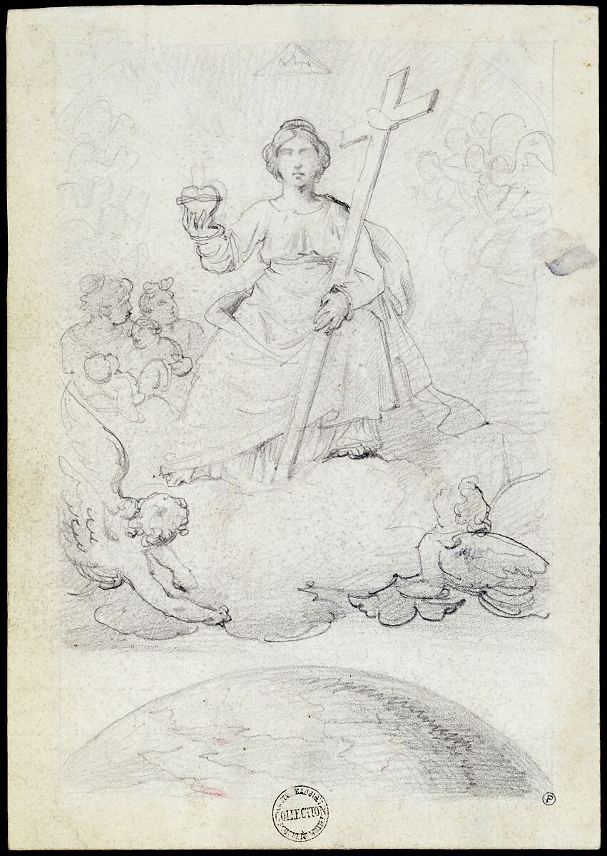 The Virgin of the Sacred Heart, Théodore Géricault (French, Rouen 1791–1824 Paris), Graphite