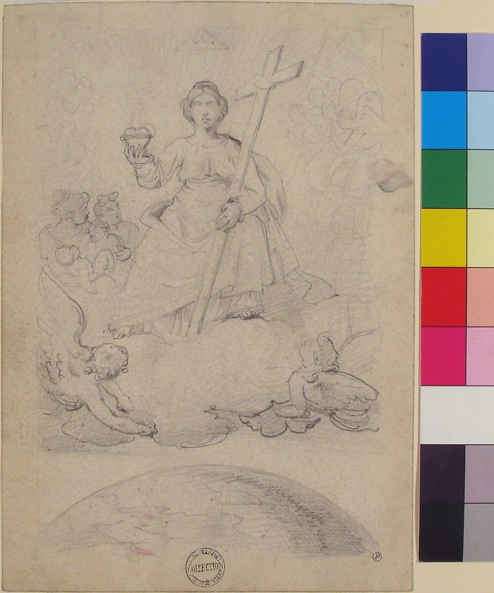 The Virgin of the Sacred Heart, Théodore Géricault (French, Rouen 1791–1824 Paris), Graphite