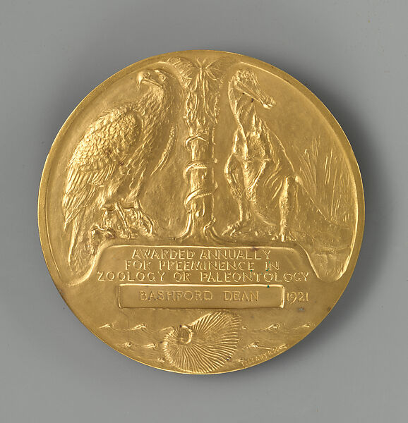 Daniel Giraud Elliot Gold Medal with Case, Tiffany &amp; Co. (American, established 1837), Gold, leather, textile, American, New York