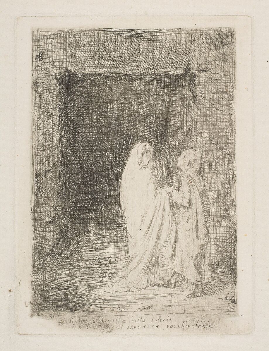 Dante and Virgil, Edgar Degas (French, Paris 1834–1917 Paris), Etching and drypoint on laid paper; second state of three (only known impression) 