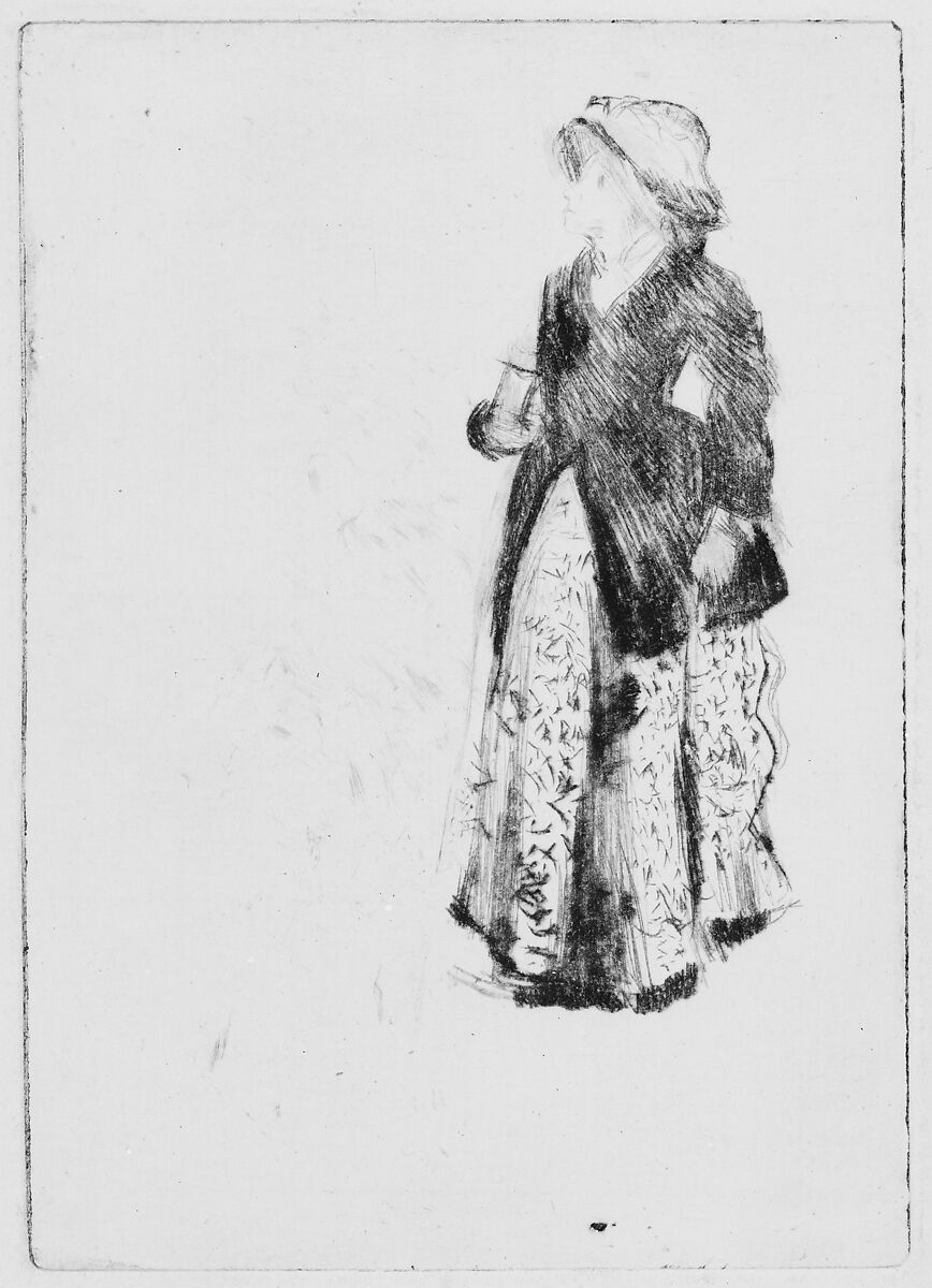 The Actress Ellen Andrée, Edgar Degas (French, Paris 1834–1917 Paris), Drypoint on laid paper; second state of three (unique impression)