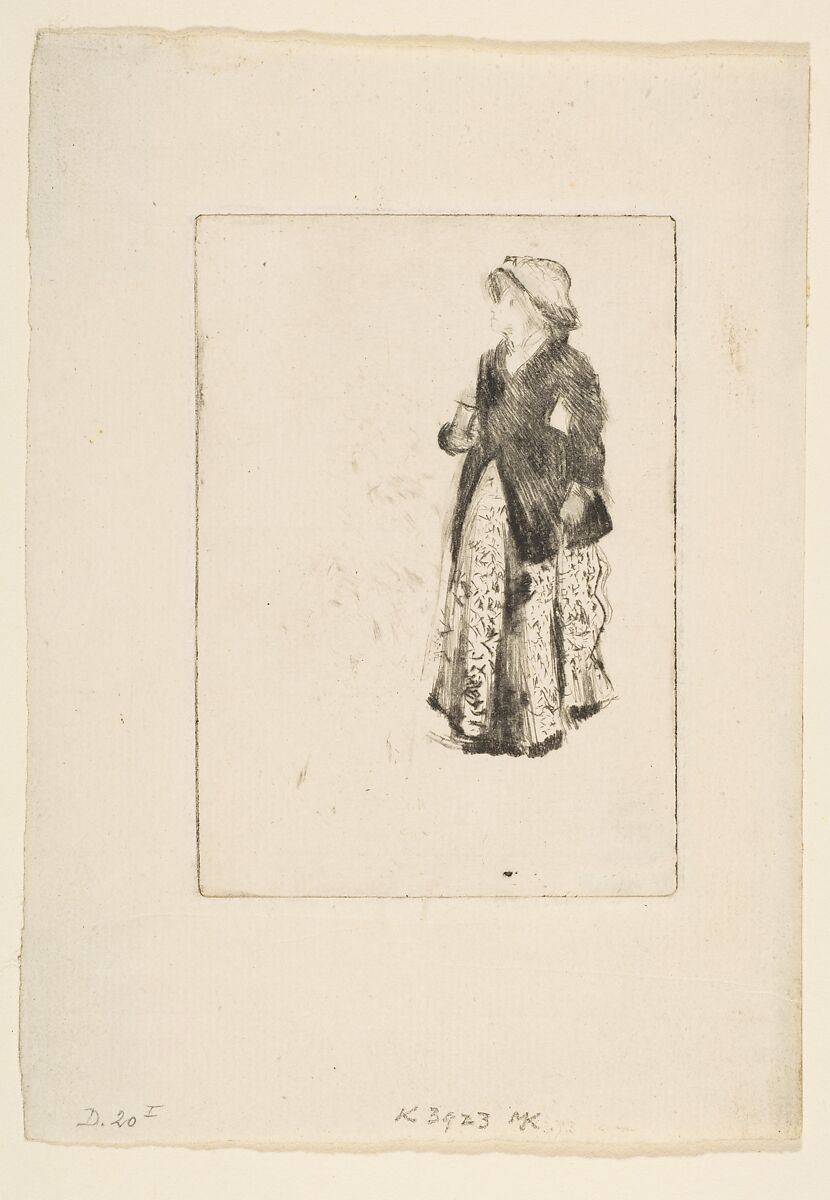 The Actress Ellen Andrée, Edgar Degas (French, Paris 1834–1917 Paris), Drypoint on laid paper; second state of three (unique impression)