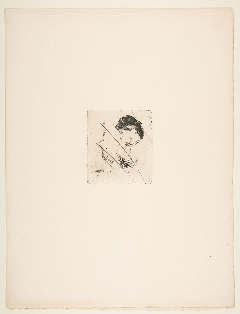Head and Shoulders of a Young Woman in Profile I, Edgar Degas (French, Paris 1834–1917 Paris), Softground etching; canceled plate