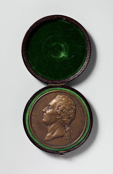 Leclerc Medal with Case, Emile Fernand-Dubois (French, 1869–1952), Bronze, leather, textile, French