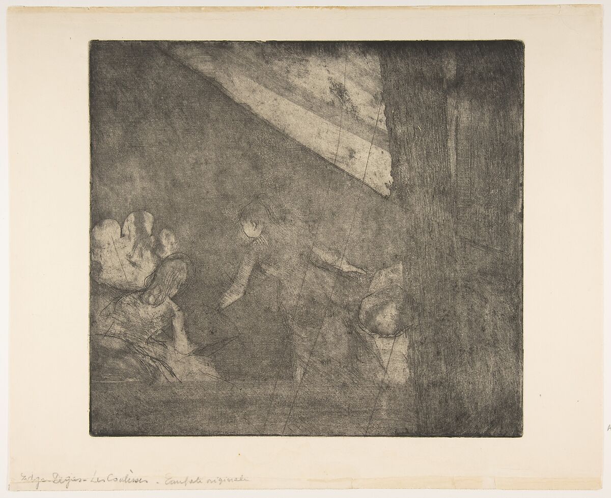 At the Café des Ambassadeurs, Edgar Degas (French, Paris 1834–1917 Paris), Etching, softground, drypoint, and aquatint; fifth (final) state; canceled plate