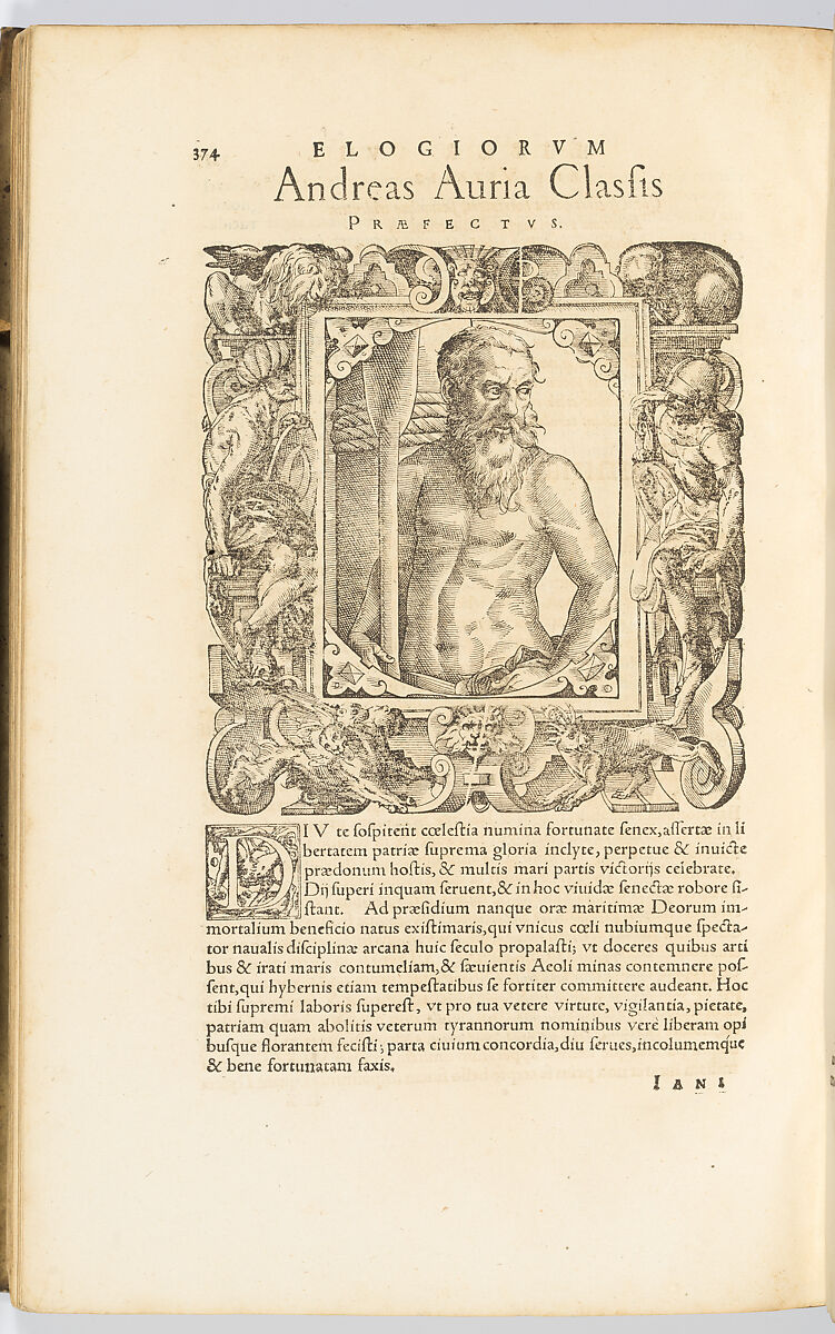 Elogia virorum literis illustrium..., Paolo Giovio  Italian, Printed book with woodcut illustrations.