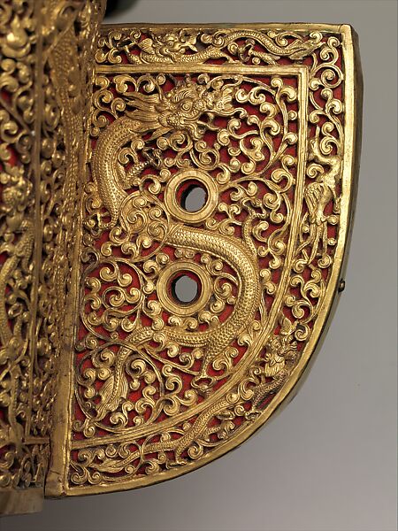 Saddle (gser sga) Made for Yuthok Tashi Dundrup (g.yu thog bkra shis don grub, 1906–1983), Copper alloy, iron, gold, turquoise, wood, leather, textile (silk, cotton), Tibetan, Derge