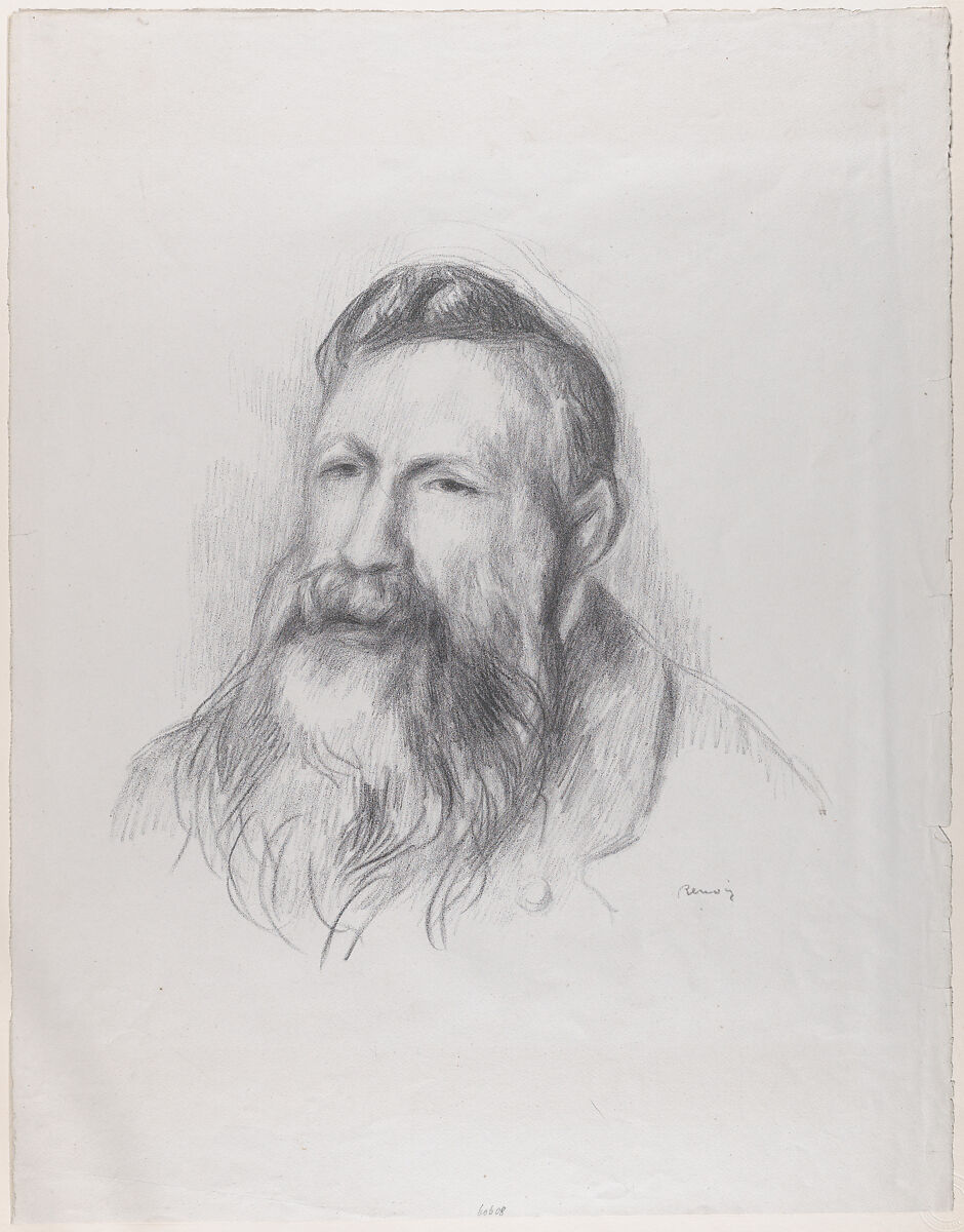 Auguste Rodin, Auguste Renoir (French, Limoges 1841–1919 Cagnes-sur-Mer), Lithograph on off white wove paper 