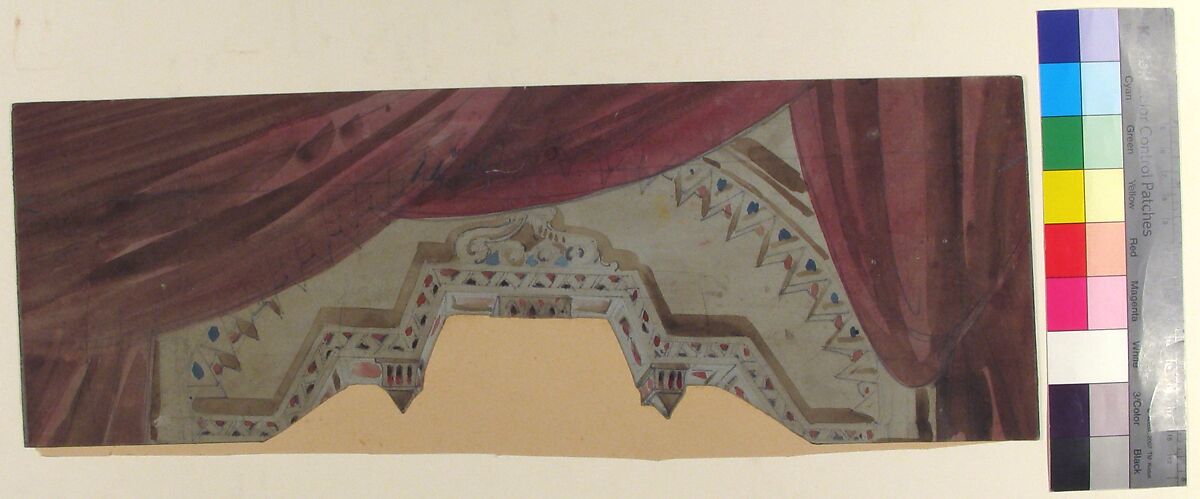 Design for a Stage Set at the Opéra, Paris, Eugène Cicéri (French, Paris 1813–1890 Fontainebleau), Watercolor over graphite