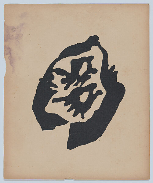 Woodcut IX from 'Cinéma calendrier du coeur abstrait. Maisons', Jean Arp (French (born Germany), Strasbourg 1886–1966 Basel), Woodcut 