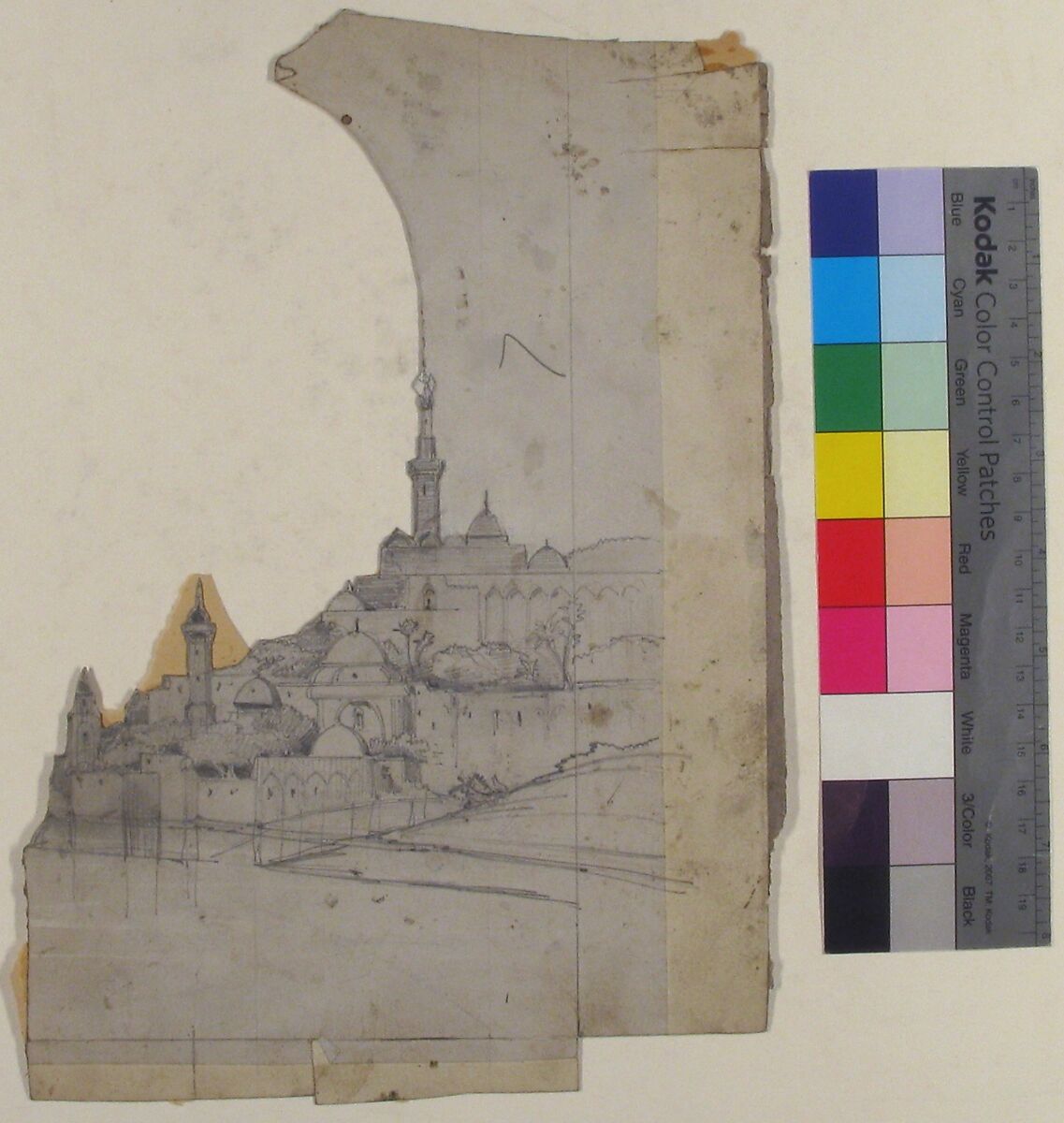 Design for a Stage Set at the Opéra, Paris, Eugène Cicéri (French, Paris 1813–1890 Fontainebleau), Graphite
