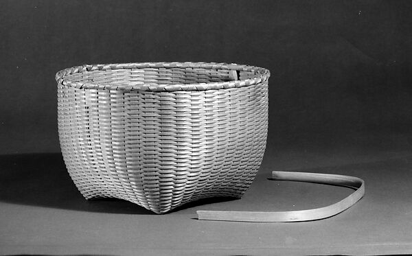 Basket, United Society of Believers in Christ’s Second Appearing (“Shakers”) (American, active ca. 1750–present), Wood, wicker, American, Shaker 