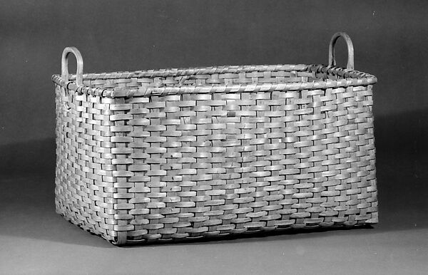 Basket, United Society of Believers in Christ’s Second Appearing (“Shakers”) (American, active ca. 1750–present), Wood, wicker, American, Shaker