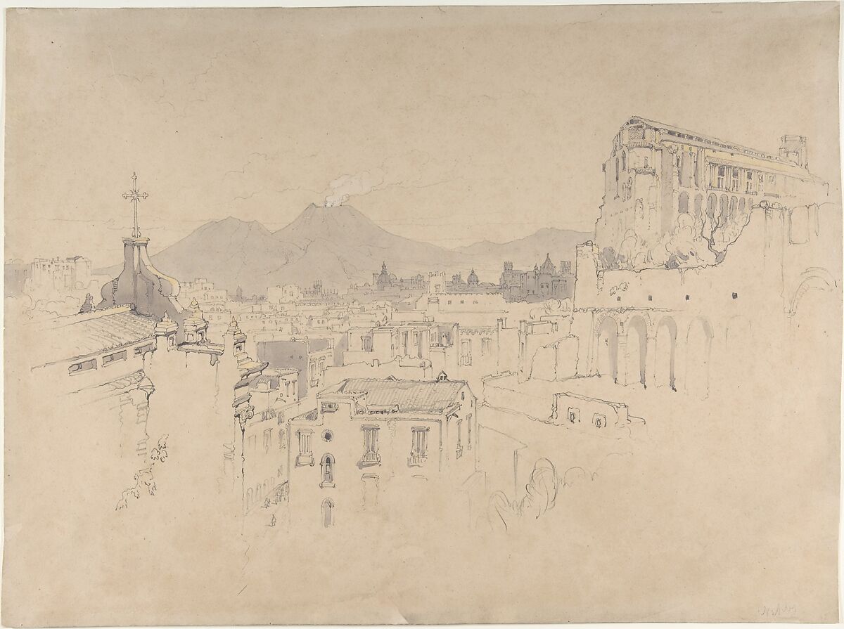 Naples, John Ruskin (British, London 1819–1900 Brantwood, Cumbria), Watercolor 