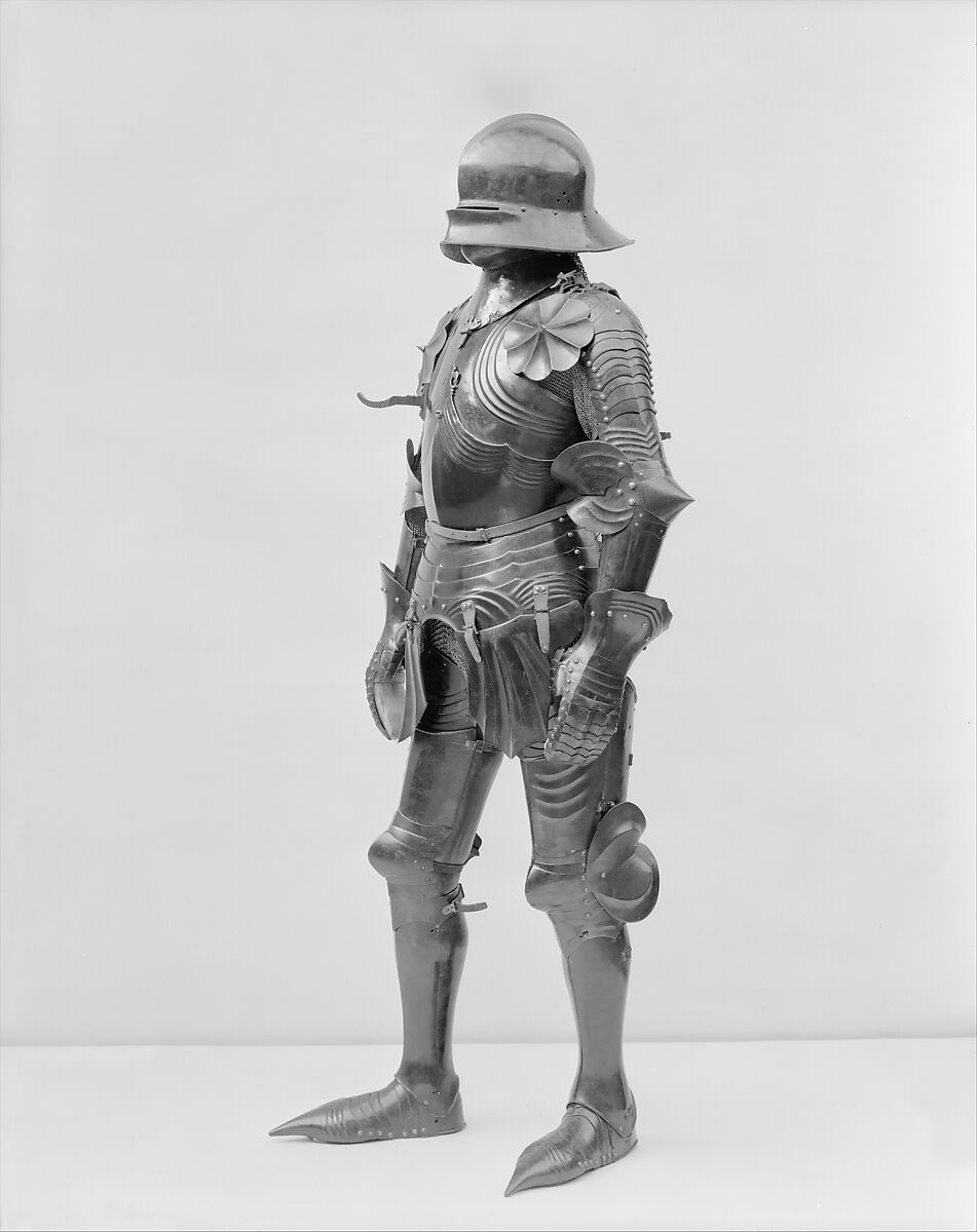 Gothic Armor, Steel, leather, copper alloy, German and Italian 