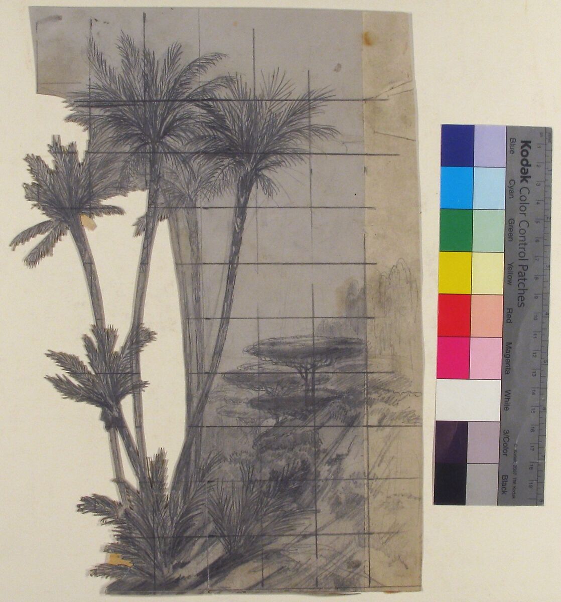 Design for a Stage Set at the Opéra, Paris, Eugène Cicéri (French, Paris 1813–1890 Fontainebleau), Graphite