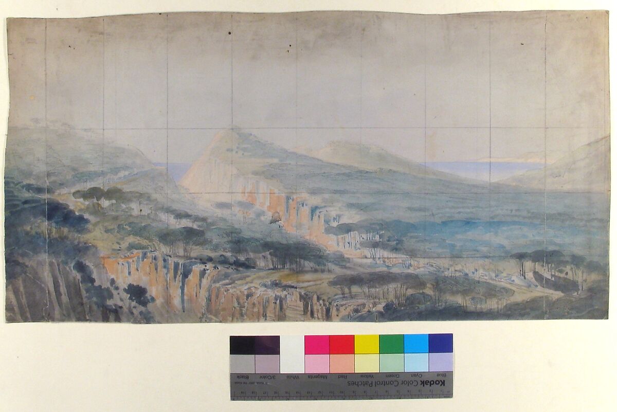 Design for a Stage Set at the Opéra, Paris, Eugène Cicéri (French, Paris 1813–1890 Fontainebleau), Watercolor and gouache over graphite