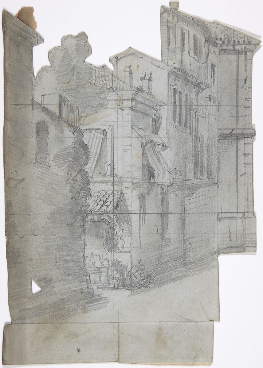 Design for a Stage Set at the Opéra, Paris, Eugène Cicéri (French, Paris 1813–1890 Fontainebleau), Graphite 