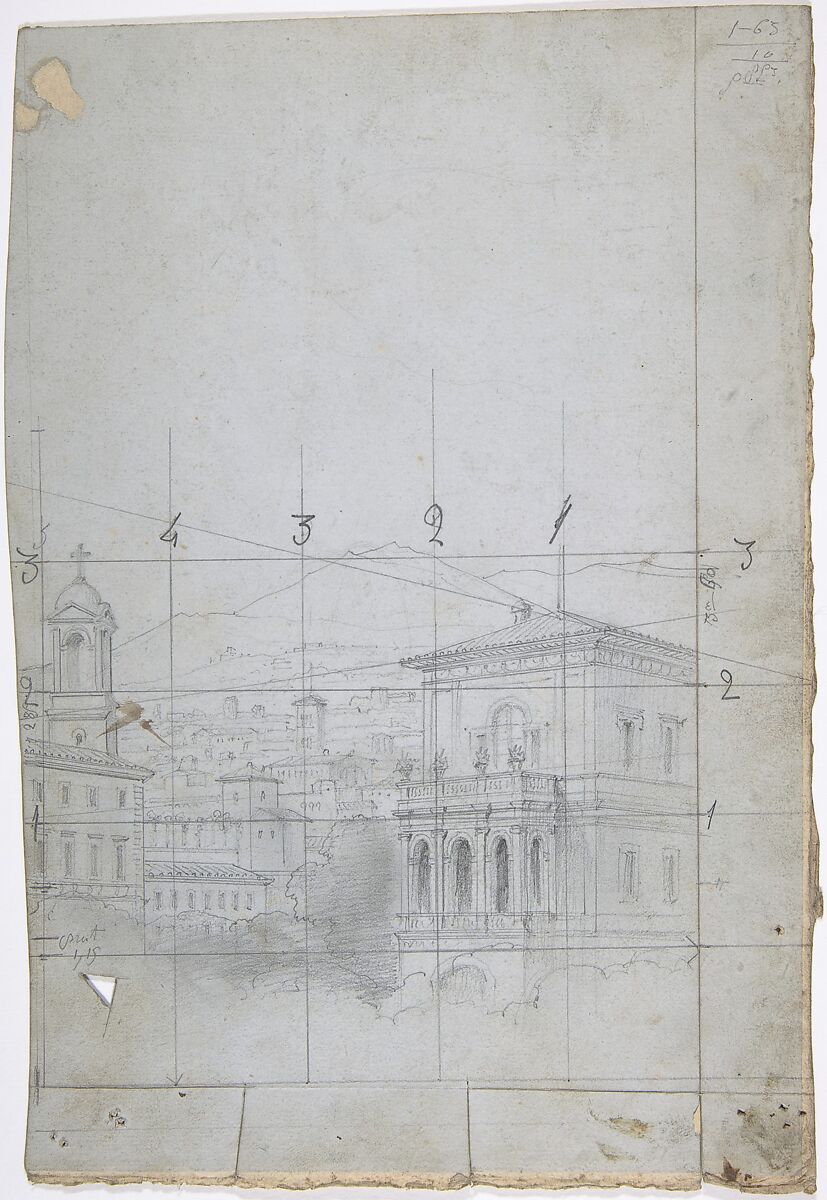 Design for a Stage Set at the Opéra, Paris, Eugène Cicéri (French, Paris 1813–1890 Fontainebleau), Graphite 