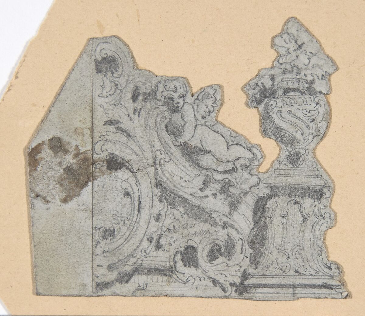 Design for a Stage Set at the Opéra, Paris, Eugène Cicéri (French, Paris 1813–1890 Fontainebleau), Graphite 