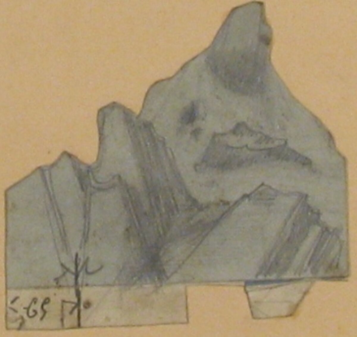 Design for a Stage Set at the Opéra, Paris, Eugène Cicéri (French, Paris 1813–1890 Fontainebleau), Graphite