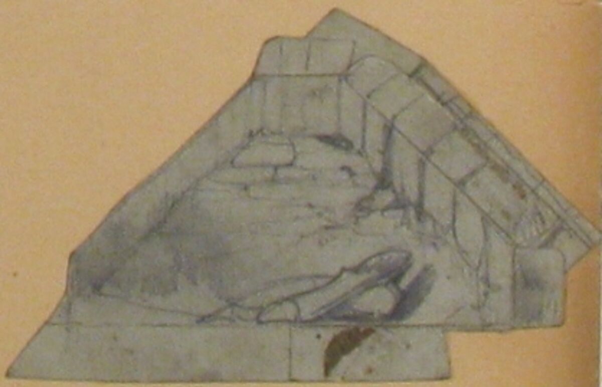 Design for a Stage Set at the Opéra, Paris, Eugène Cicéri (French, Paris 1813–1890 Fontainebleau), Graphite