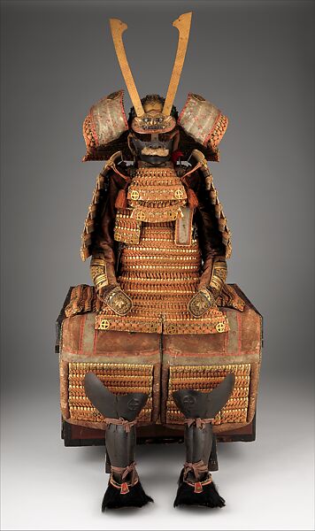 Armor (Yoroi), Iron, copper, gold, lacquer, silk, leather, textile, Japanese 