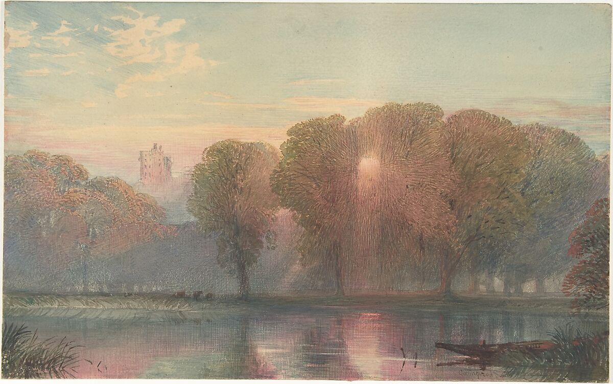 Windsor from Datchet, William Collingwood Smith (British, Greenwich 1815–1887 London), Watercolor 