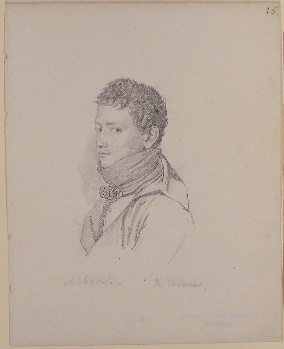 Liberali de Verona, Jean-Baptiste Joseph Wicar (French, Lille 1762–1834 Rome), Conté crayon