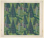 Pine Trees and Birches, Rockwell Kent  American, Gouache