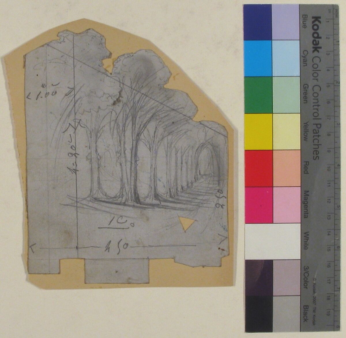 Design for a Stage Set at the Opéra, Paris, Eugène Cicéri (French, Paris 1813–1890 Fontainebleau), Graphite