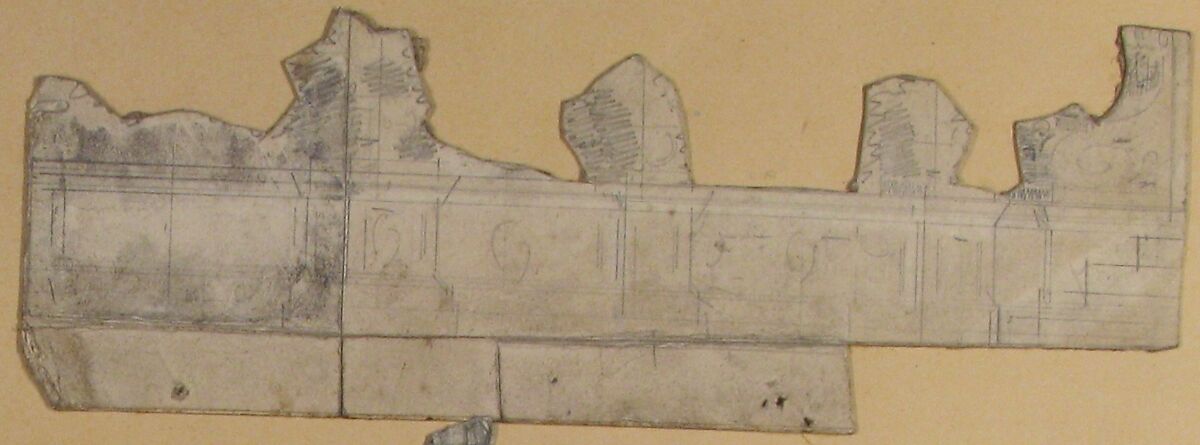 Design for a Stage Set at the Opéra, Paris, Eugène Cicéri (French, Paris 1813–1890 Fontainebleau), Graphite