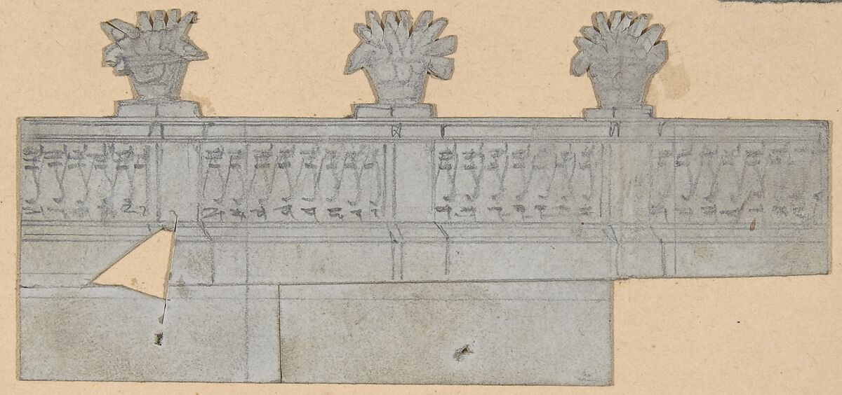 Design for a Stage Set at the Opéra, Paris, Eugène Cicéri (French, Paris 1813–1890 Fontainebleau), Graphite 