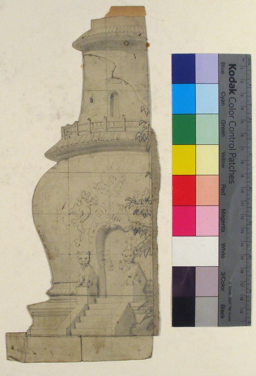 Design for a Stage Set at the Opéra, Paris, Eugène Cicéri (French, Paris 1813–1890 Fontainebleau), Graphite