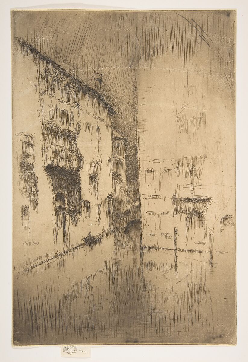 Nocturne: Palaces, James McNeill Whistler (American, Lowell, Massachusetts 1834–1903 London), Etching and drypoint; fourth state of twelve (Glasgow); printed in dark brownish-black ink on medium weight ivory laid paper 