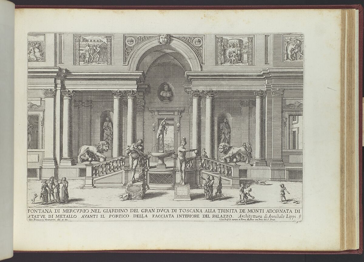 Le Fontane di Roma (parts 1-4), Views in parts 1 and 2 drawn and etched by Giovanni Battista Falda (Italian, Valduggia 1643–1678 Rome), Etching