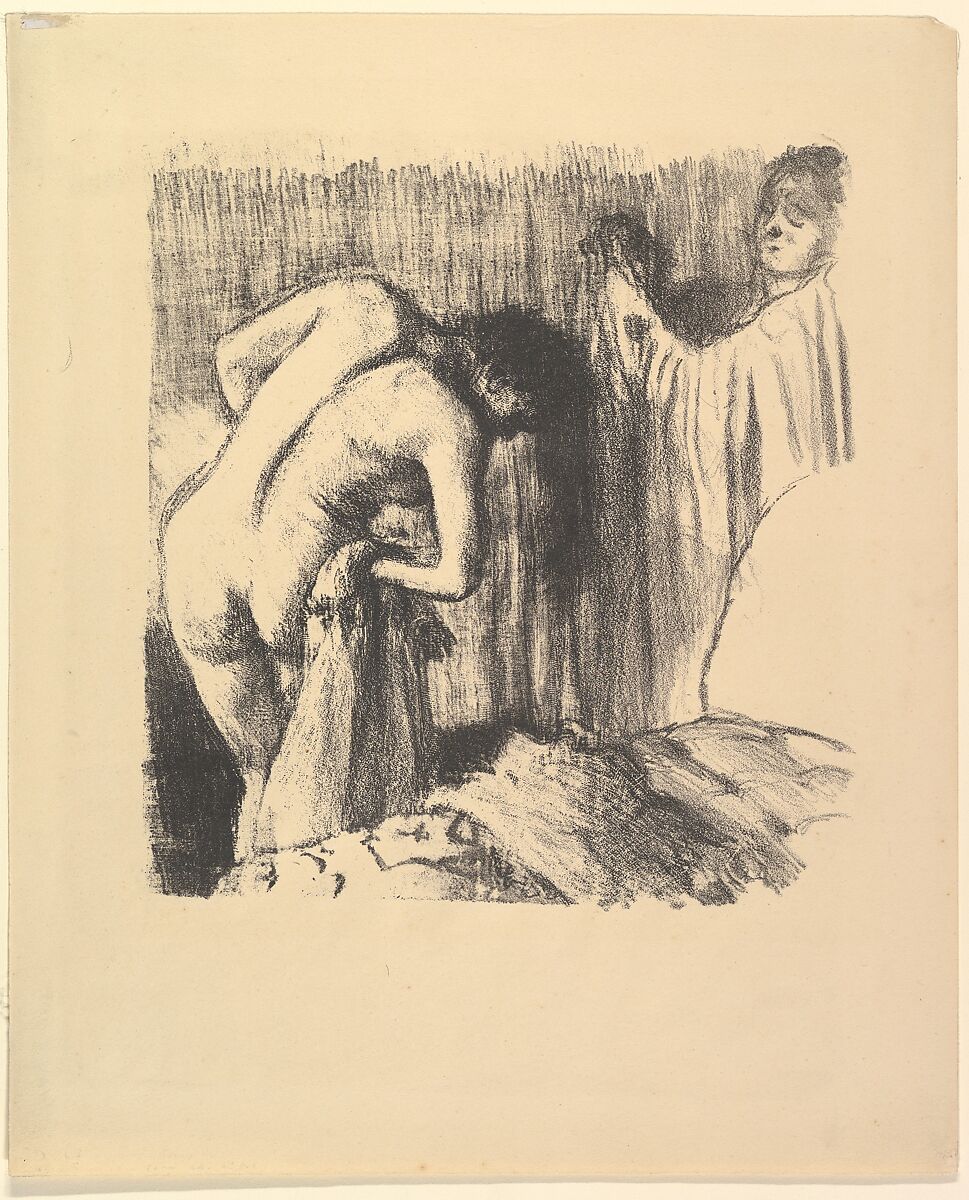 After the Bath III, Edgar Degas  French, Lithograph (transfer and crayon); first state of two