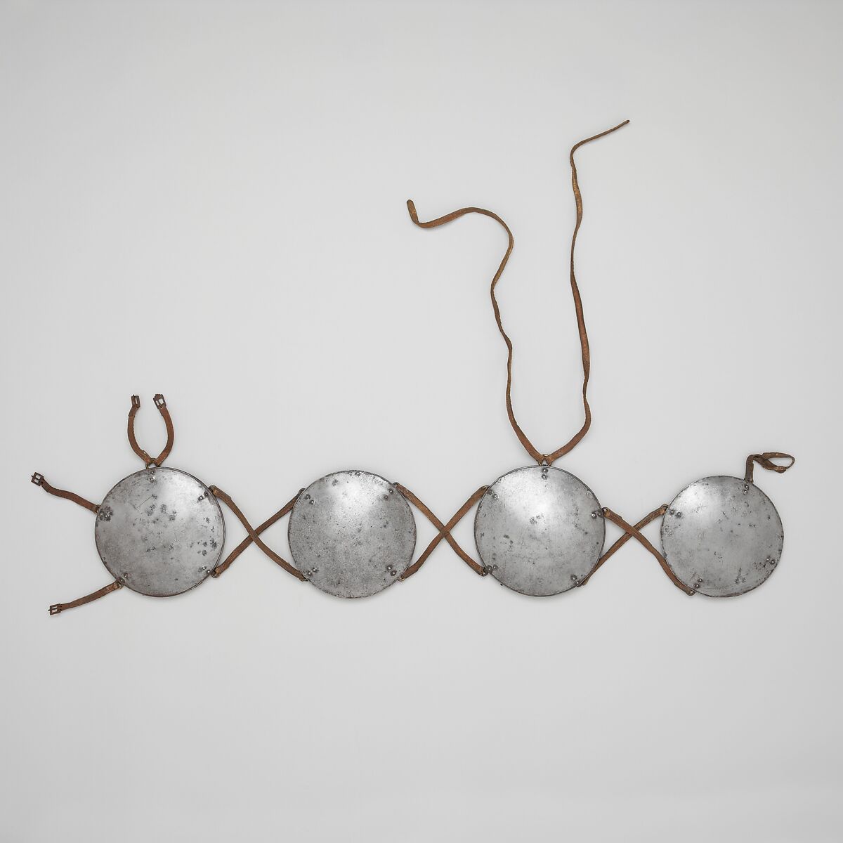 Armored Cavalryman, Steel, iron, gold, silver, copper alloy, brass, wood, leather, textile, bone, horn, silk, hair, turquoise, lead, Tibetan, and possibly Bhutanese and Nepalese