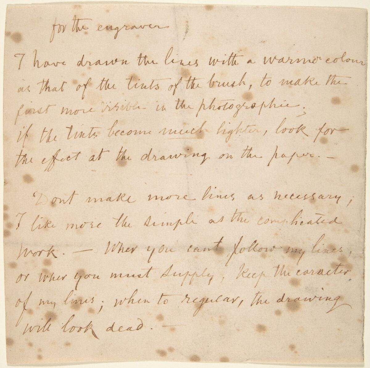 Autograph notes, Lorenz Frølich (Danish, Copenhagen 1820–1908 Hellerup), Pen and brown ink 