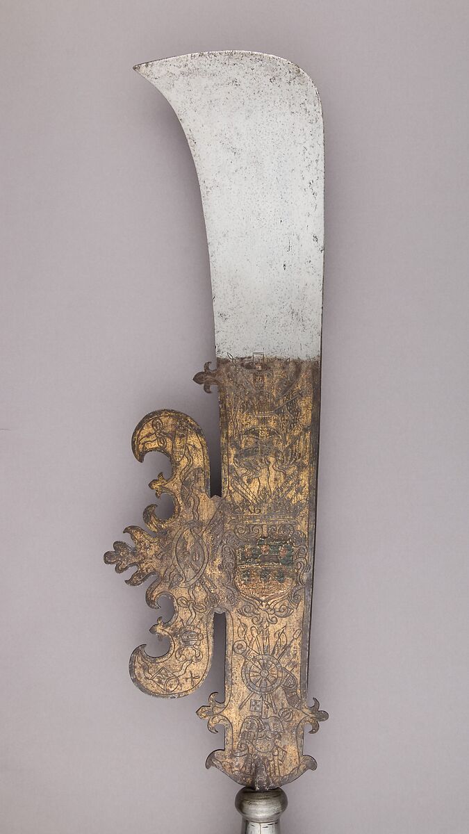 Fauchard, Steel, wood, gold, textile, Italian, Venice 