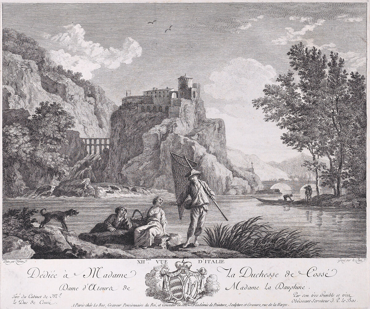 XIIeme Vue d'Italie. Le Bas, Joseph Vernet (French, Avignon 1714–1789 Paris), intaglio 