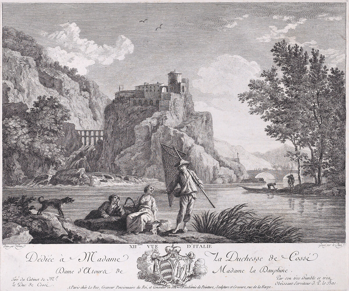 XIIeme Vue d'Italie. Le Bas, Joseph Vernet  French, intaglio