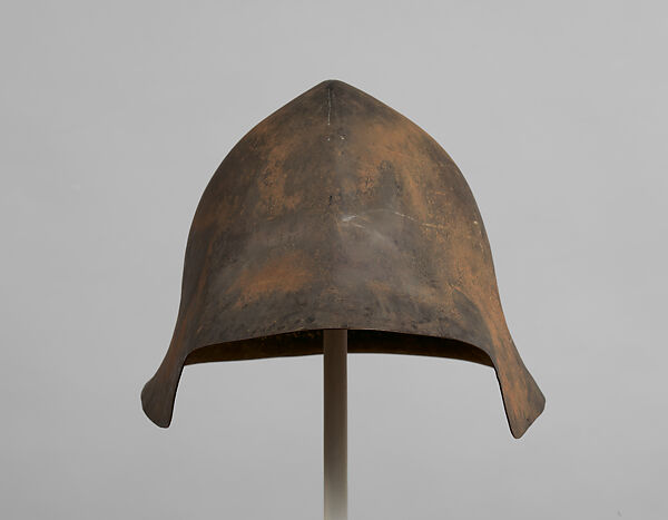 Prototype for Helmet Model No. 2, Daniel Tachaux (French, 1857–1928, active in France and America), Steel, pressed paper or cardboard, American, New York