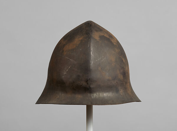 Prototype for Helmet Model No. 2, Daniel Tachaux (French, 1857–1928, active in France and America), Steel, pressed paper or cardboard, American, New York