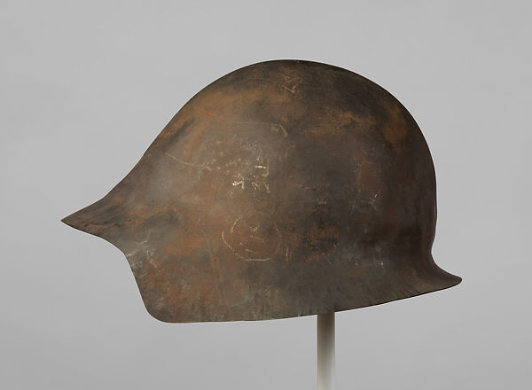 Prototype for Helmet Model No. 2, Daniel Tachaux (French, 1857–1928, active in France and America), Steel, pressed paper or cardboard, American, New York